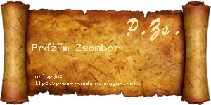 Prém Zsombor névjegykártya